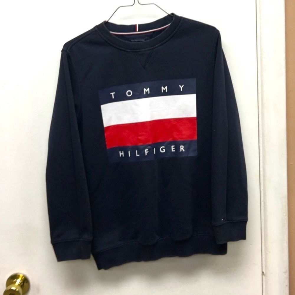 Tommy Hilfiger Kids Big Flag size XL Navy Blue